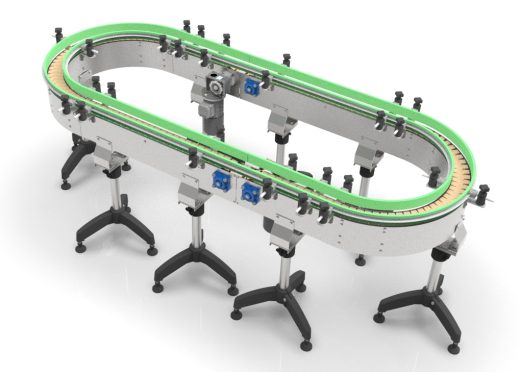 Three-dimensional model design of plate chain circular conveyor